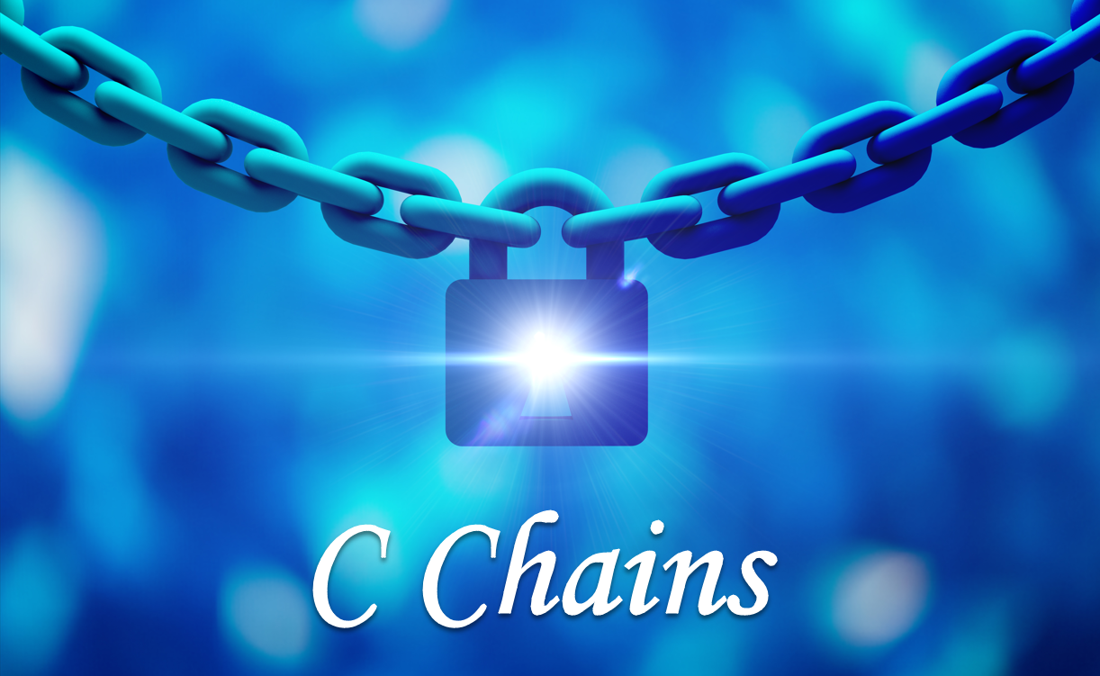 C Chains lock with radiant keyhole